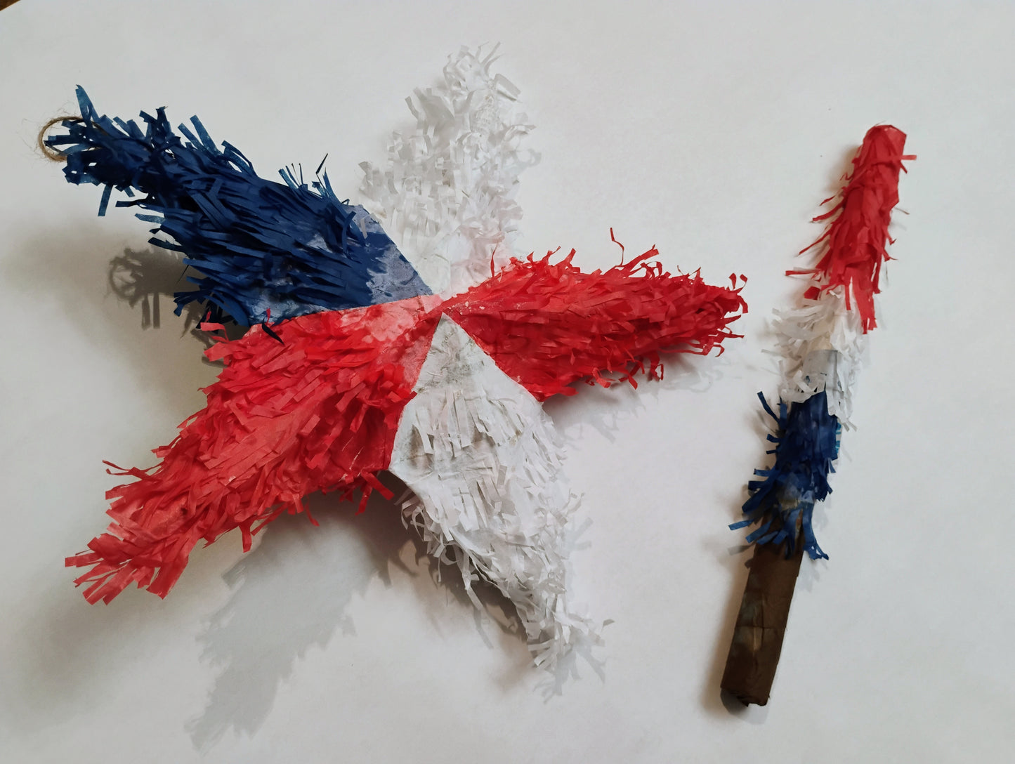 Mini Red, White & Blue Star Pinata & Bat