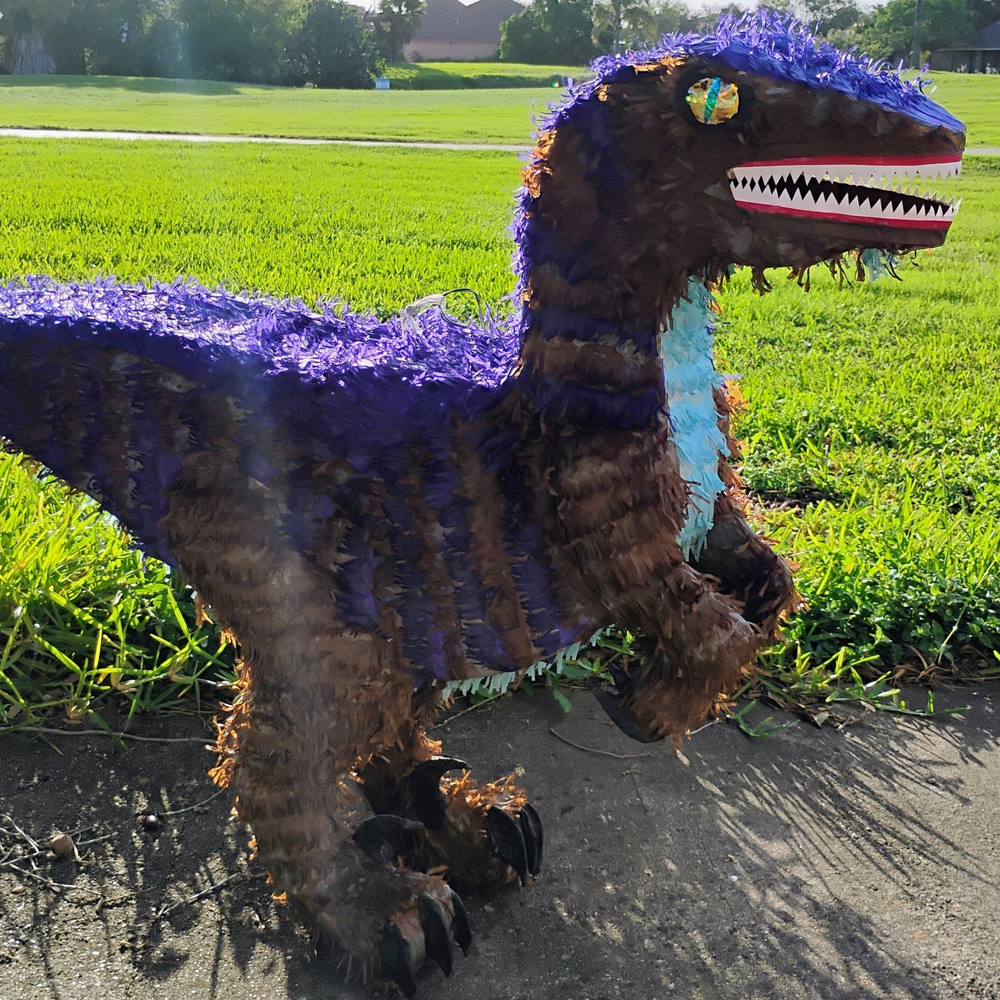 Large Raptor Dinosaur Pinata