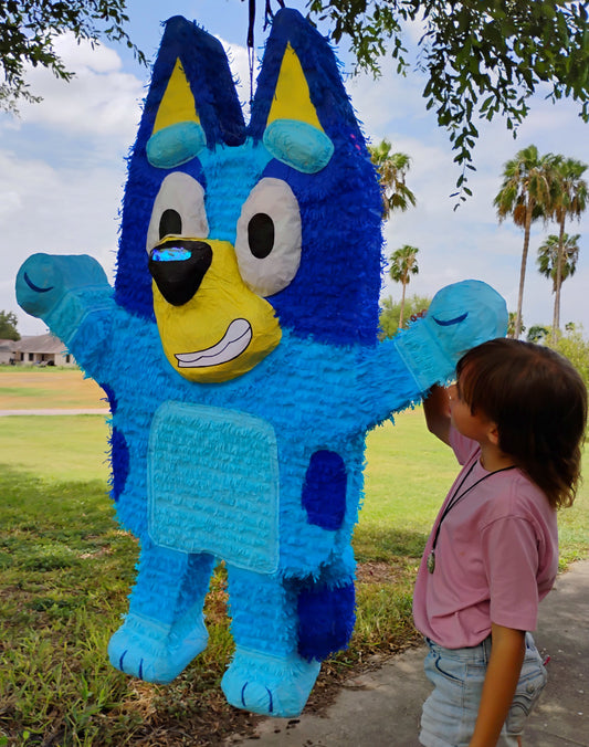 GIANT 58" Double-Chambered Blue Dog Pinata