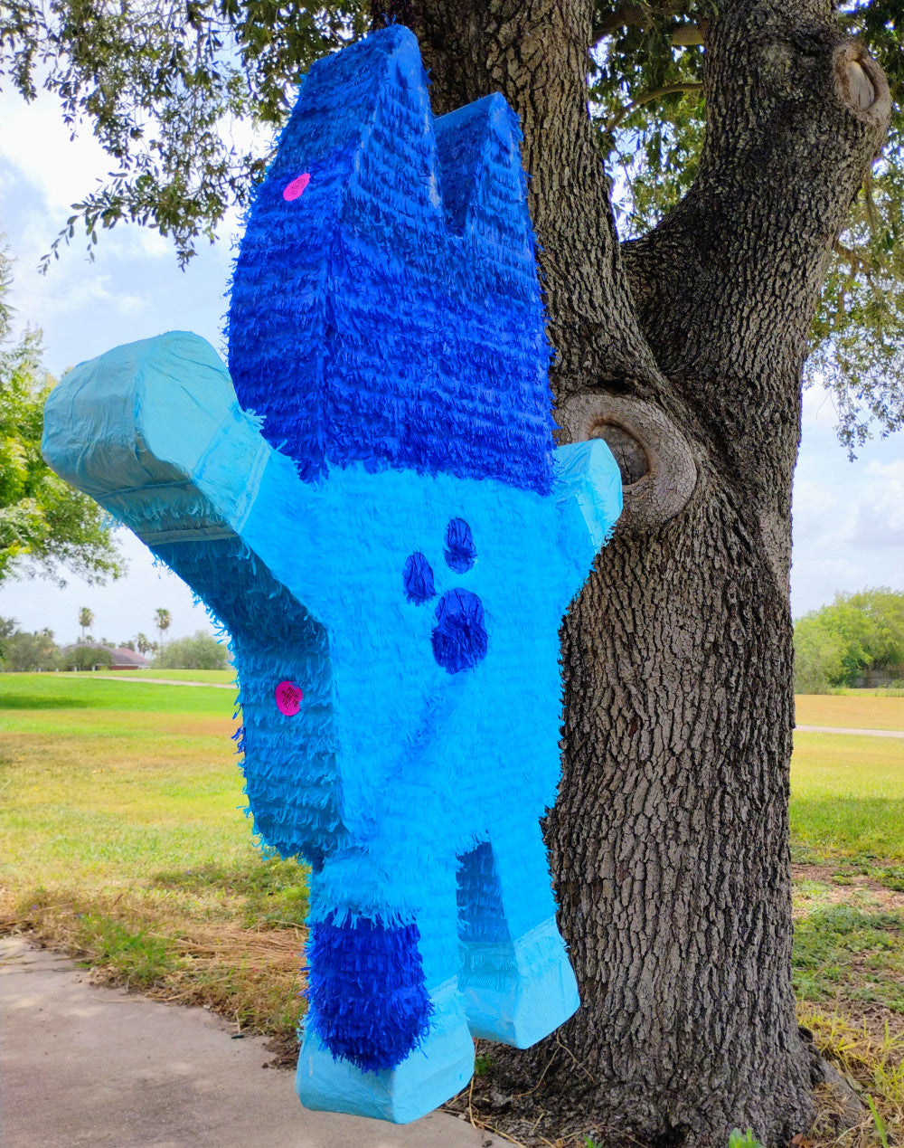 GIANT 58" Double-Chambered Blue Dog Pinata
