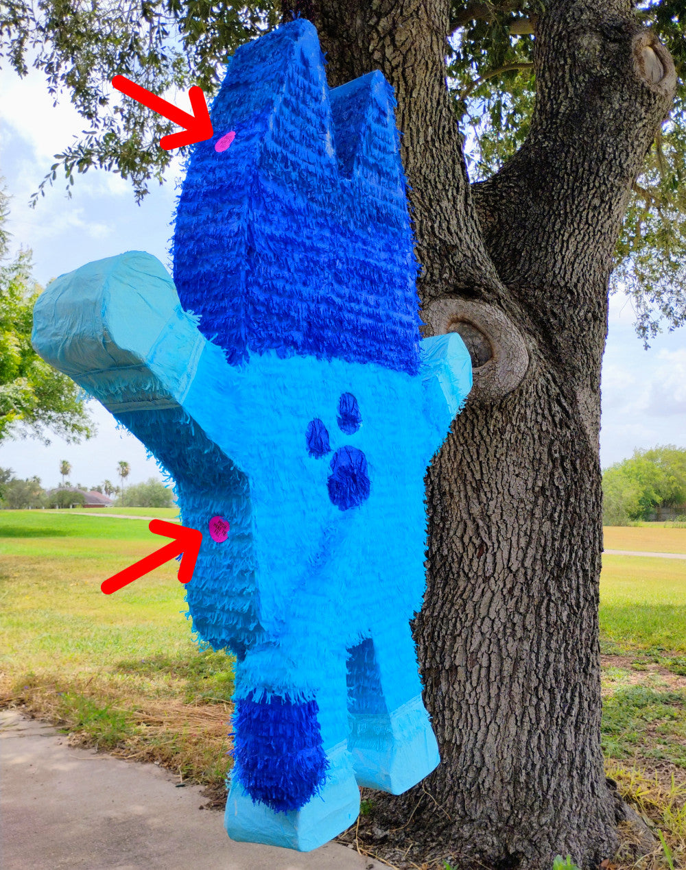 GIANT 58" Double-Chambered Blue Dog Pinata