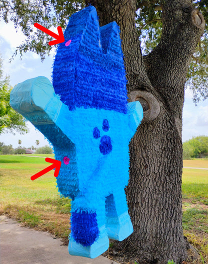 GIANT 58" Double-Chambered Blue Dog Pinata